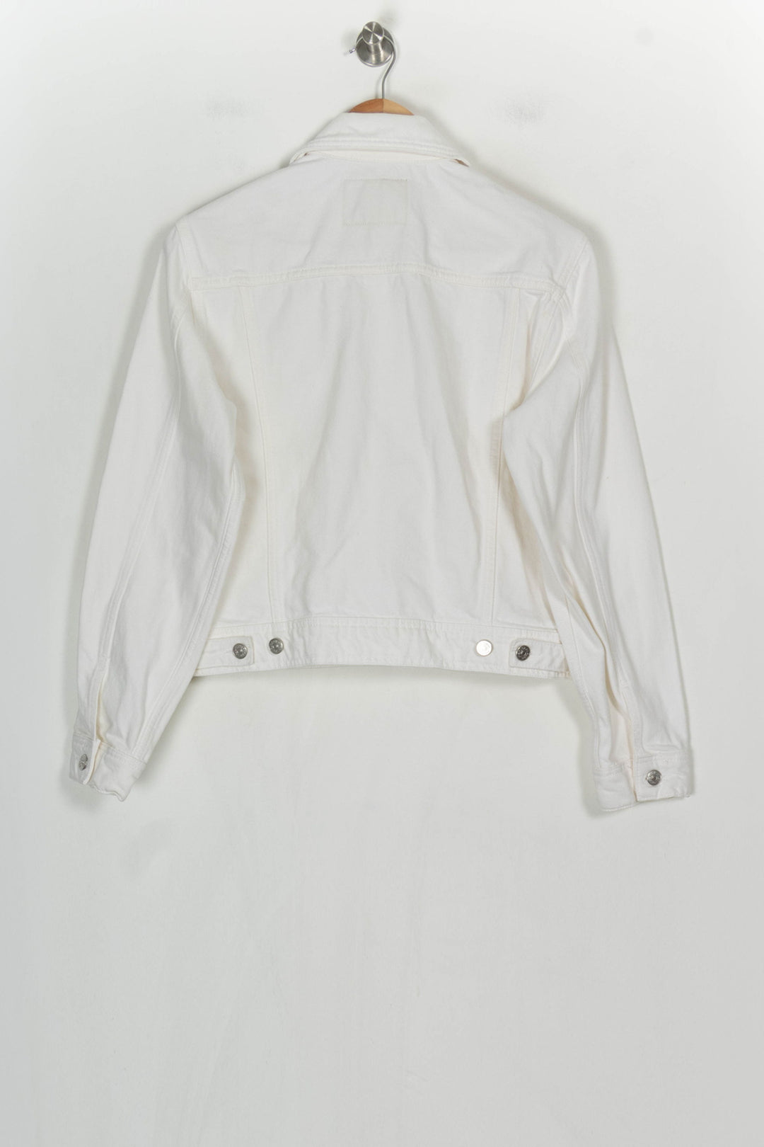 Veste en Jean Blanche - Taille L/40 de la marque Claudie Pierlot | PARAD120919 - Vendu par Paradigme - Image 5