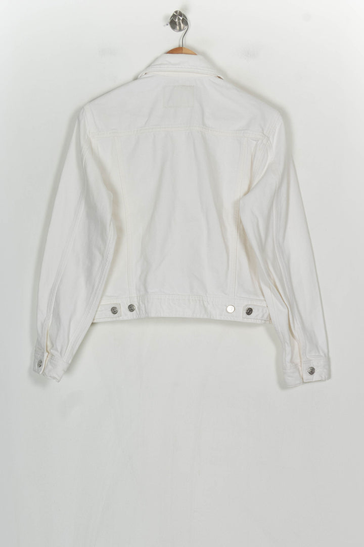 Veste en Jean Blanche - Taille L/40 de la marque Claudie Pierlot | PARAD120919 - Vendu par Paradigme - Image 5