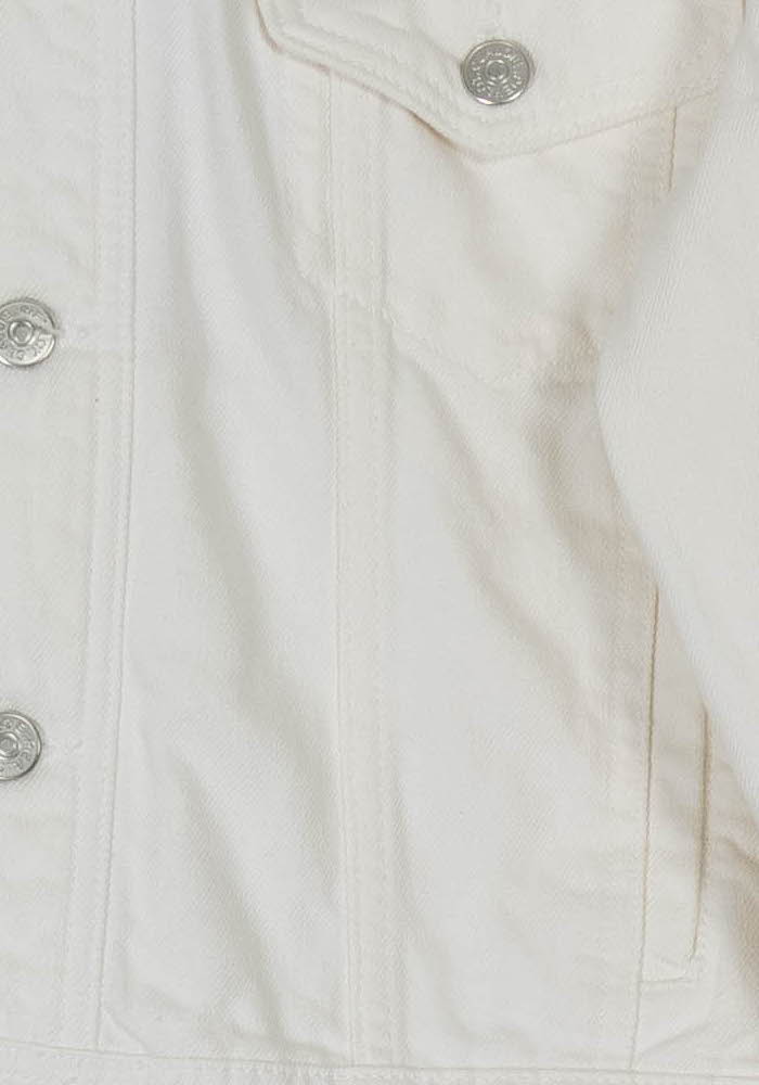 Veste en Jean Blanche - Taille L/40 de la marque Claudie Pierlot | PARAD120919 - Vendu par Paradigme - Image 3