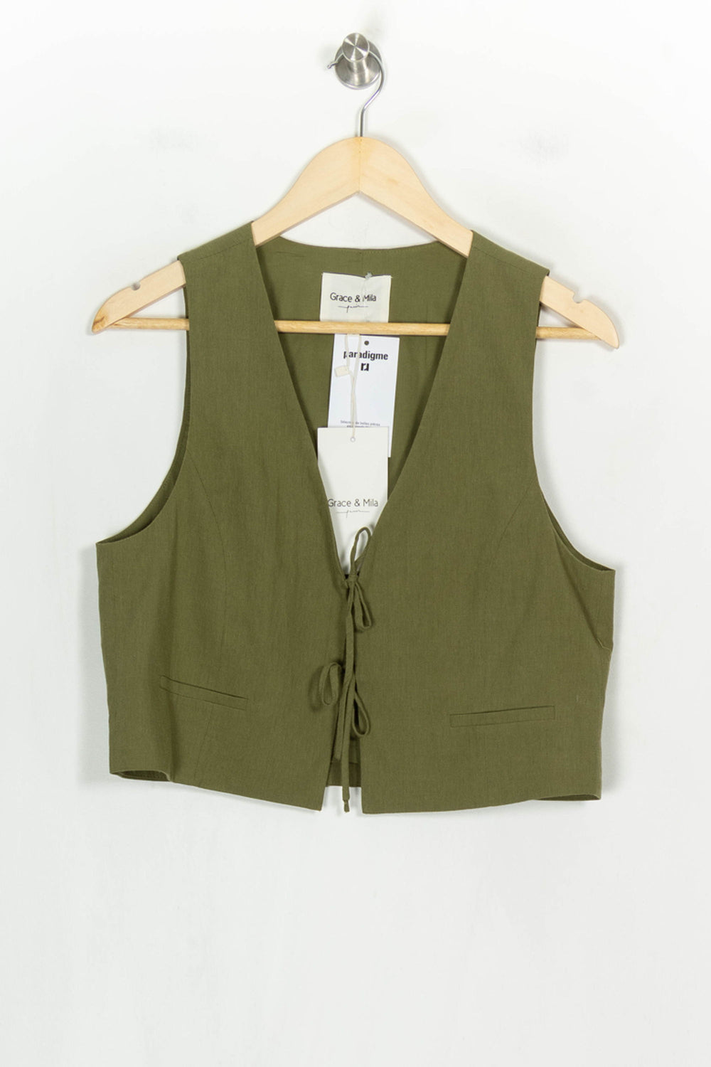 Gilet Vert - Taille L/40 de la marque Grace & Mila | PARAD120923 - Vendu par Paradigme - Image 2