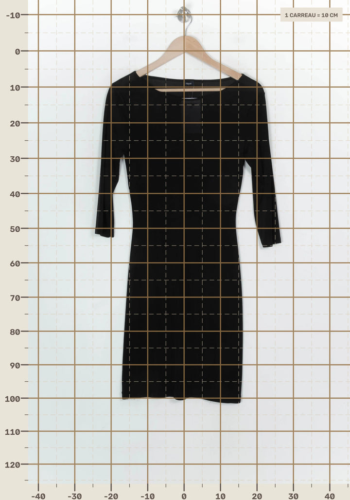 Robe Manche Trois Quarts Noire - Taille S/36 de la marque Filippa K | PARAD120924 - Vendu par Paradigme - Image 4