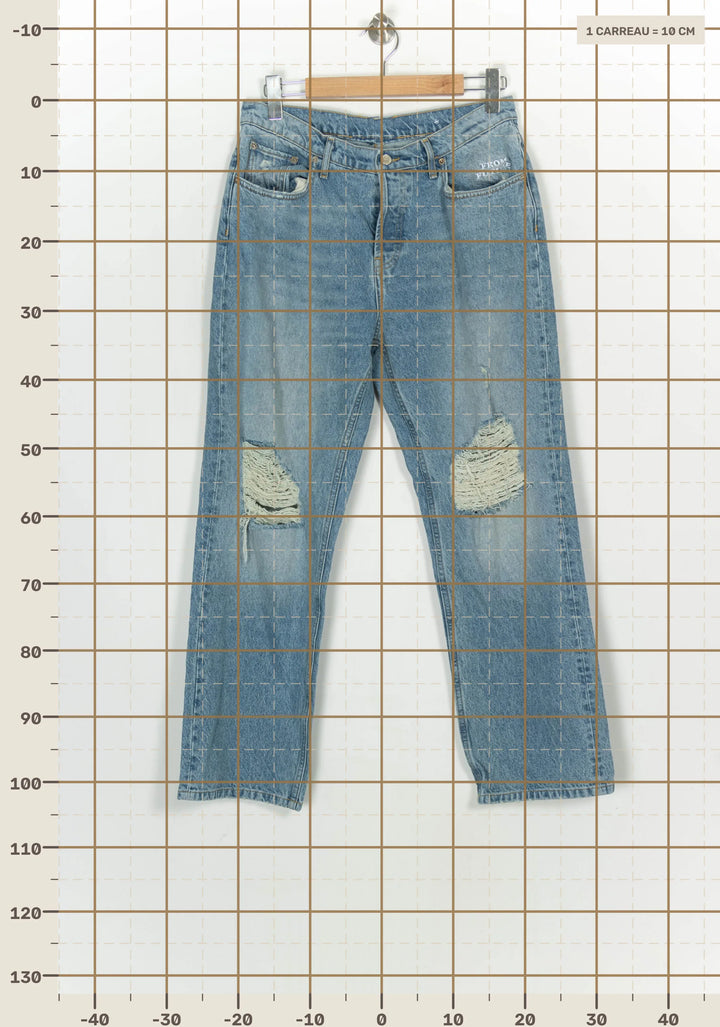Jean Délavé Bleu - Taille S/36 de la marque From Future | PARAD120926 - Vendu par Paradigme - Image 4
