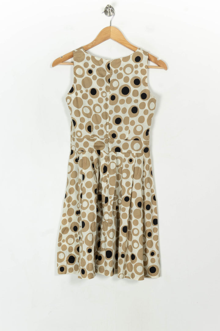 Robe Évasée Beige et Noire - Taille L/40 de la marque La Fée Maraboutée | PARAD120935 - Vendu par Paradigme - Image 5