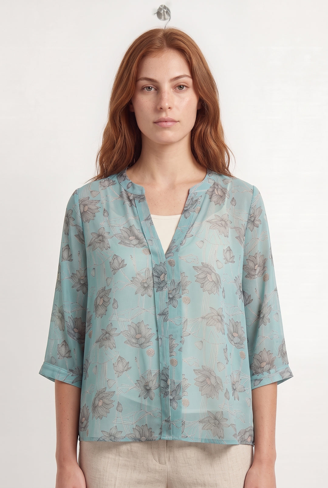 Blouse Bleue et Grise - Taille S/36 de la marque Sud express | PARAD120938 - Vendu par Paradigme - Image 1