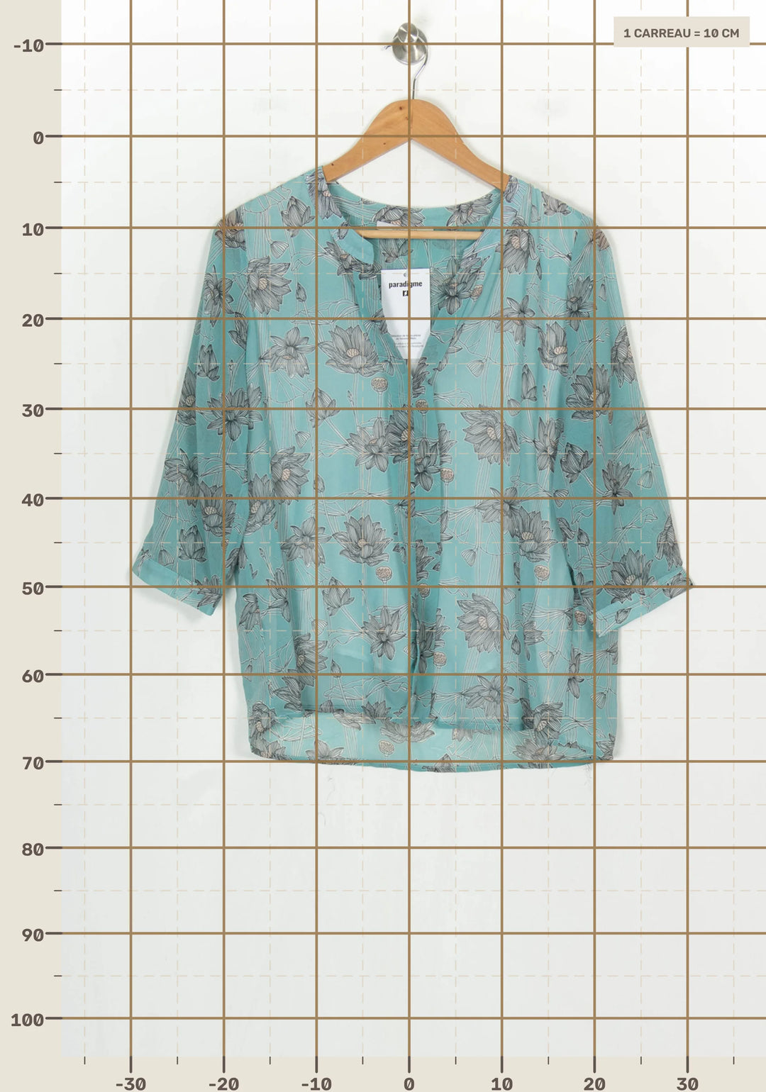 Blouse Bleue et Grise - Taille S/36 de la marque Sud express | PARAD120938 - Vendu par Paradigme - Image 4