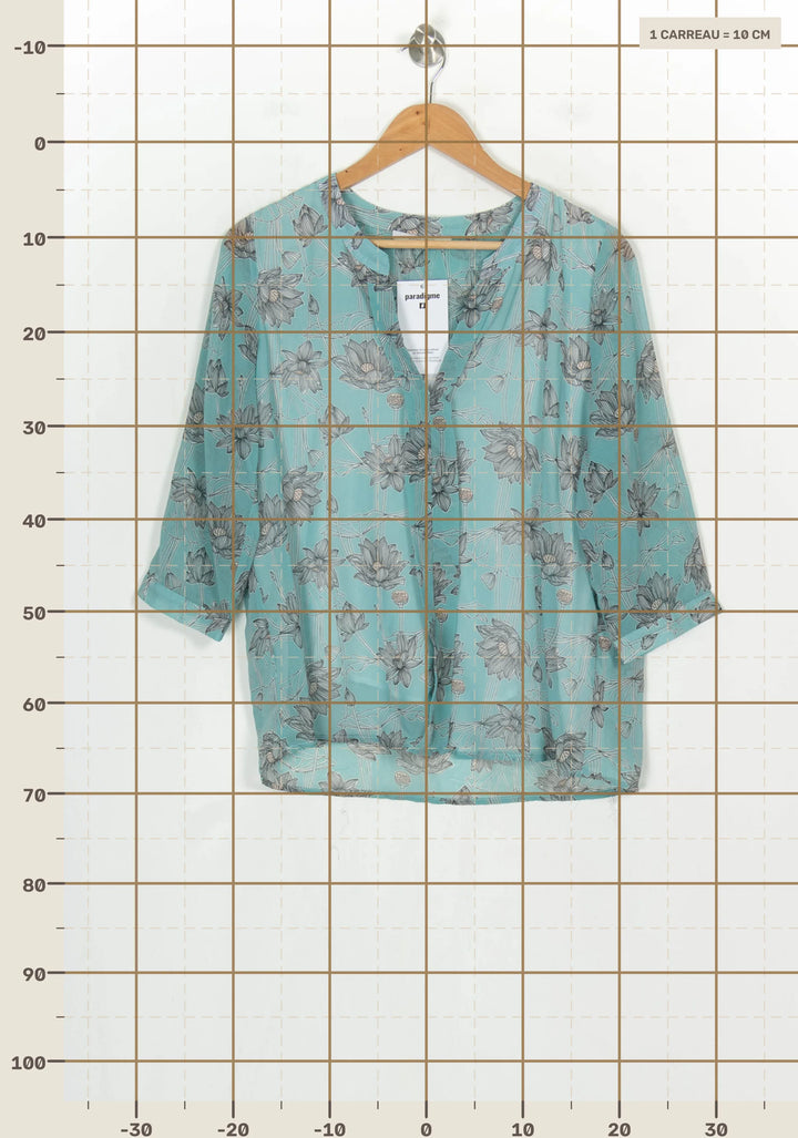 Blouse Bleue et Grise - Taille S/36 de la marque Sud express | PARAD120938 - Vendu par Paradigme - Image 4