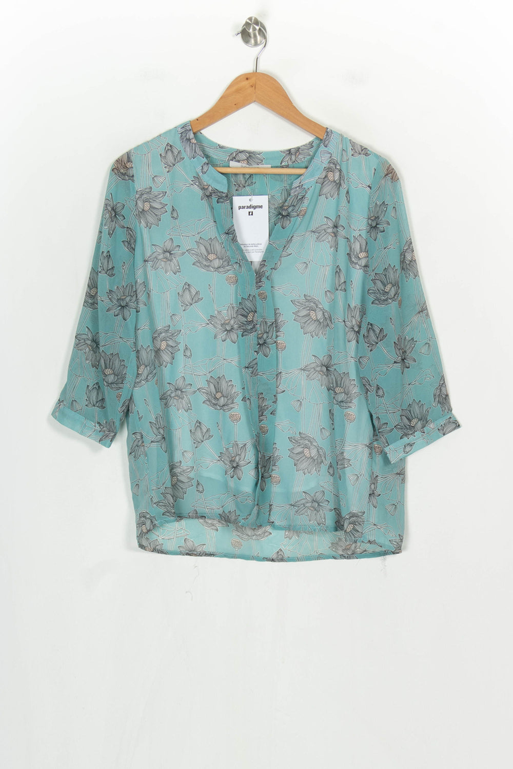 Blouse Bleue et Grise - Taille S/36 de la marque Sud express | PARAD120938 - Vendu par Paradigme - Image 2