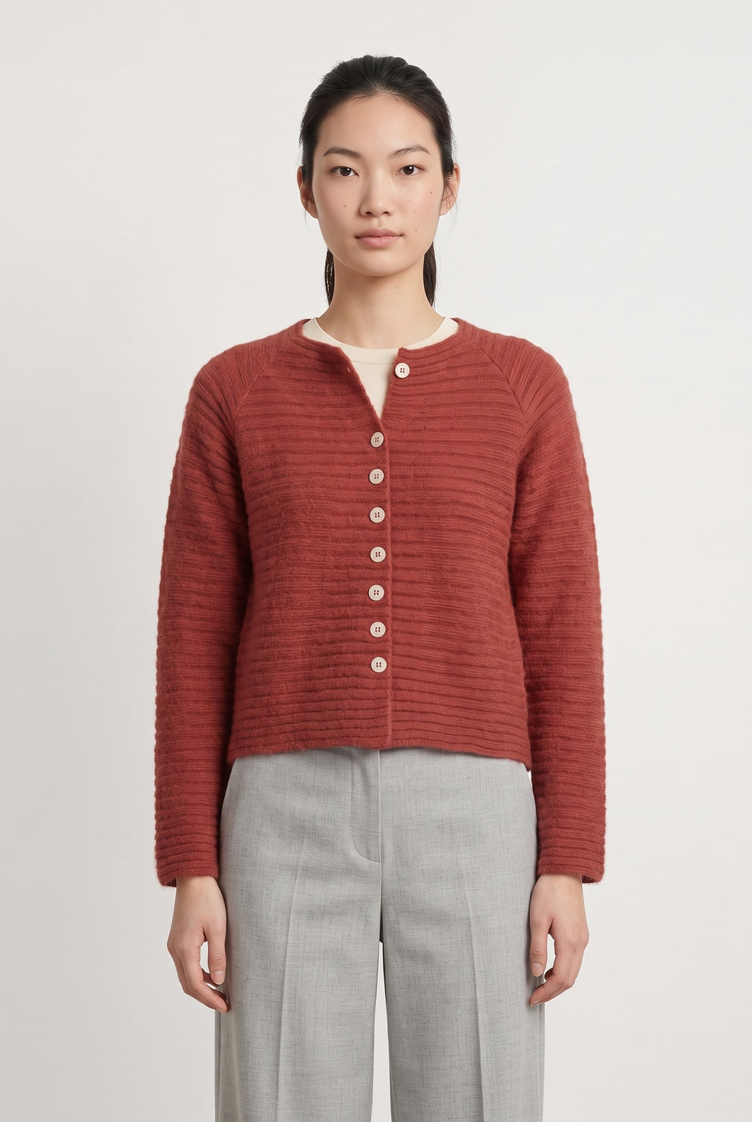 Cardigan Rose - Taille XS/34 de la marque Agnès b. | PARAD120952 - Vendu par Paradigme - Image 1