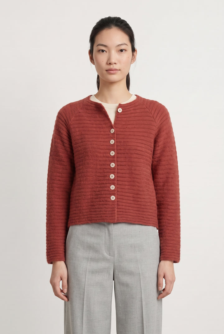 Cardigan Rose - Taille XS/34 de la marque Agnès b. | PARAD120952 - Vendu par Paradigme - Image 1