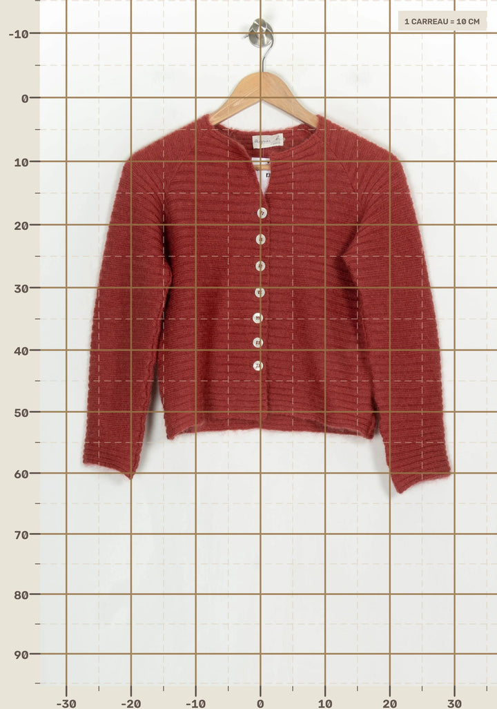 Cardigan Rose - Taille XS/34 de la marque Agnès b. | PARAD120952 - Vendu par Paradigme - Image 4
