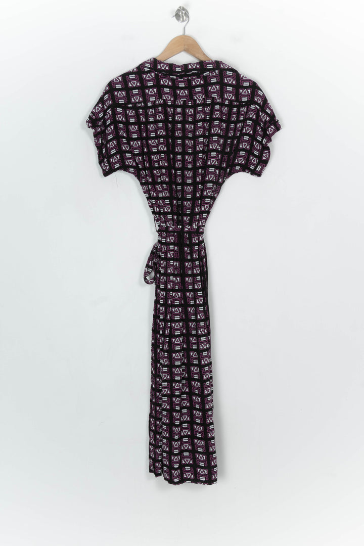 Robe Longue Violette et Noire - Taille S/36 de la marque La Fée Maraboutée | PARAD120955 - Vendu par Paradigme - Image 5