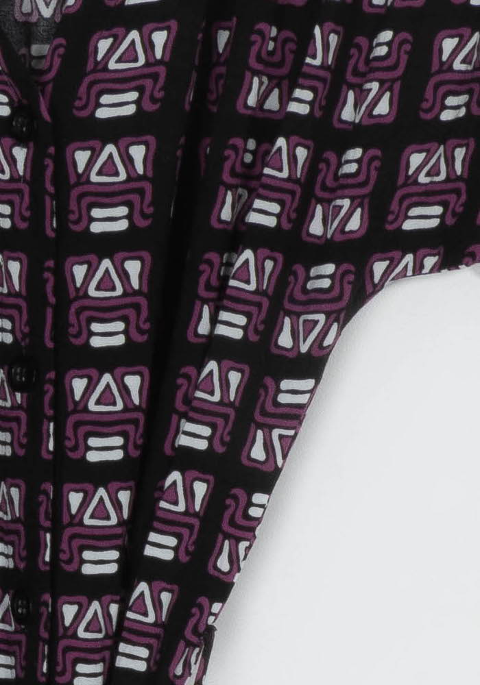 Robe Longue Violette et Noire - Taille S/36 de la marque La Fée Maraboutée | PARAD120955 - Vendu par Paradigme - Image 3