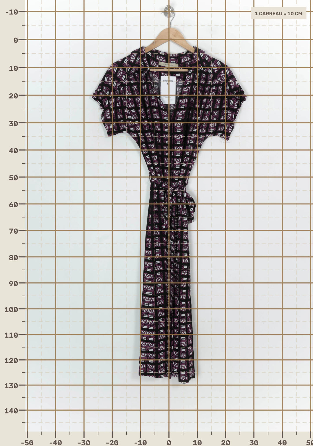 Robe Longue Violette et Noire - Taille S/36 de la marque La Fée Maraboutée | PARAD120955 - Vendu par Paradigme - Image 4