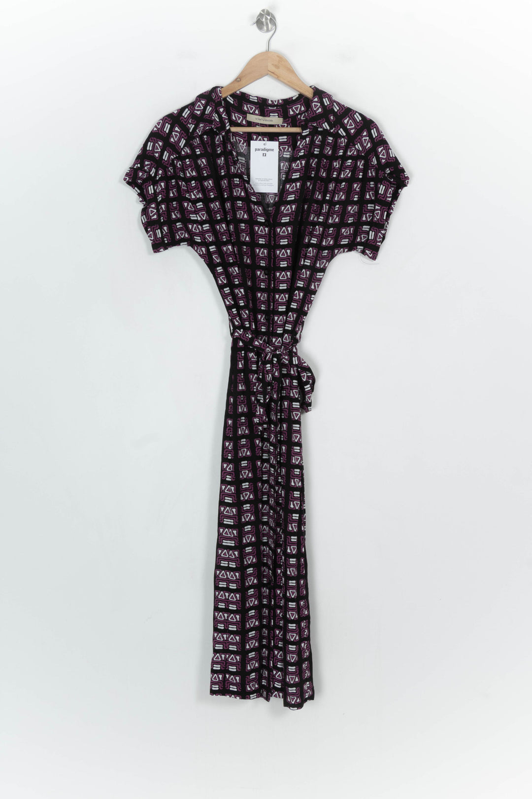 Robe Longue Violette et Noire - Taille S/36 de la marque La Fée Maraboutée | PARAD120955 - Vendu par Paradigme - Image 2