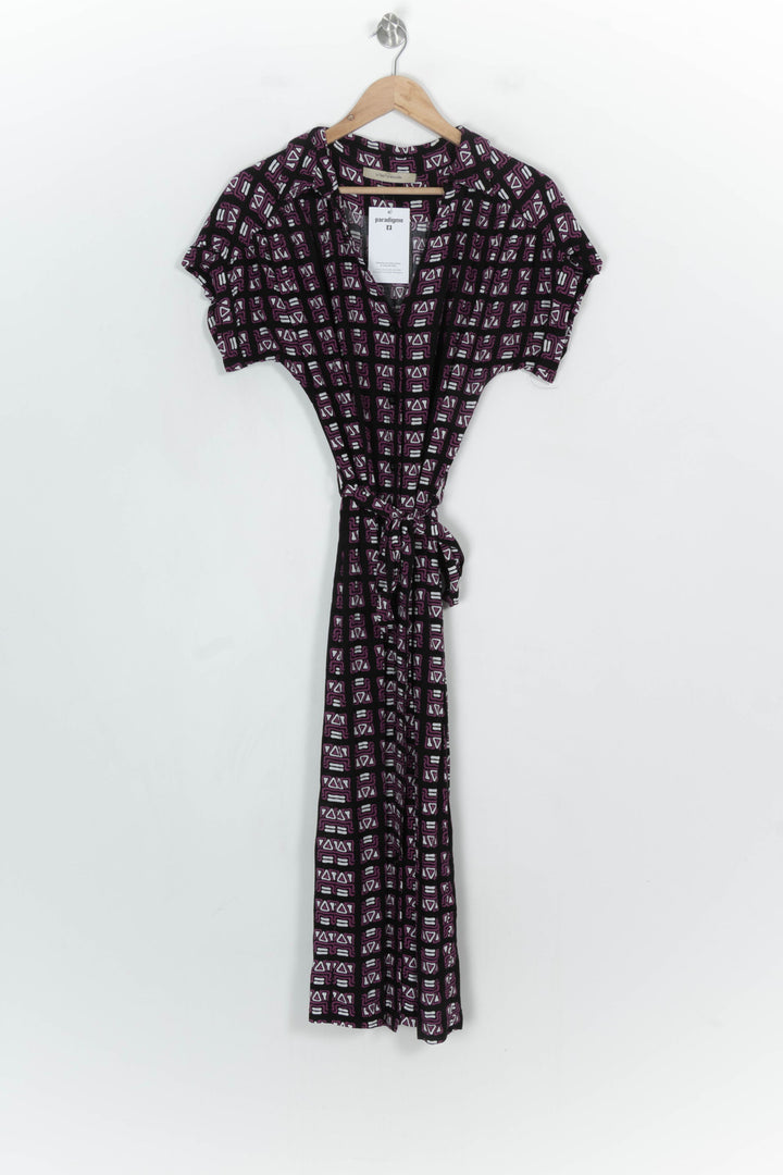 Robe Longue Violette et Noire - Taille S/36 de la marque La Fée Maraboutée | PARAD120955 - Vendu par Paradigme - Image 2