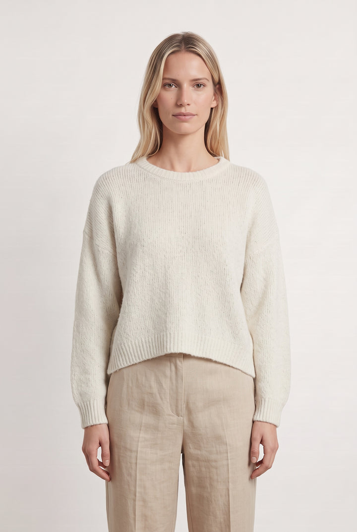 Pull Blanc - Taille S/36 de la marque American Vintage | PARAD120962 - Vendu par Paradigme - Image 1