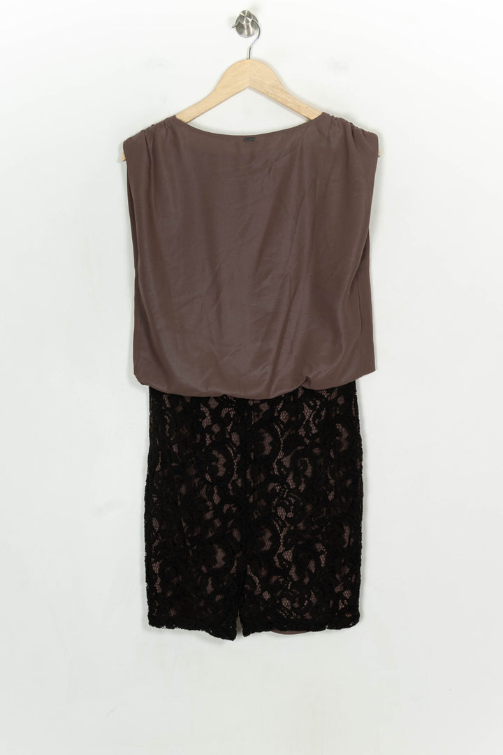 Robe Courte Marron et Noire - Taille M/38 de la marque IKKS | PARAD120963 - Vendu par Paradigme - Image 5