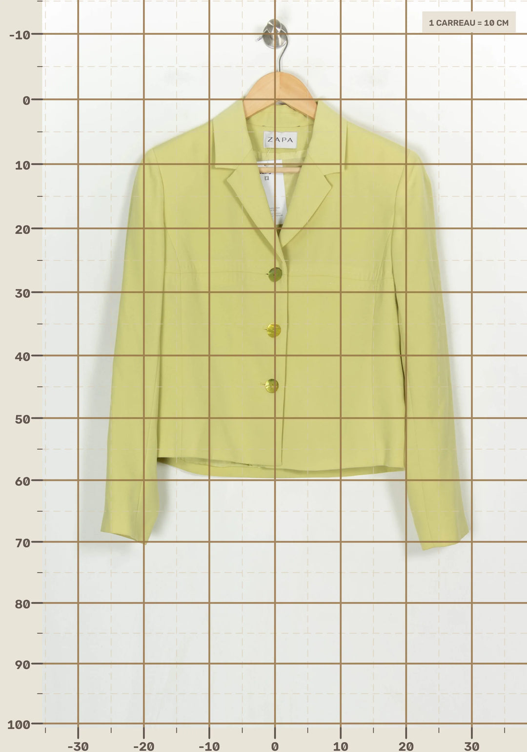 Veste Verte - Taille L/40 de la marque ZAPA | PARAD120968 - Vendu par Paradigme - Image 4