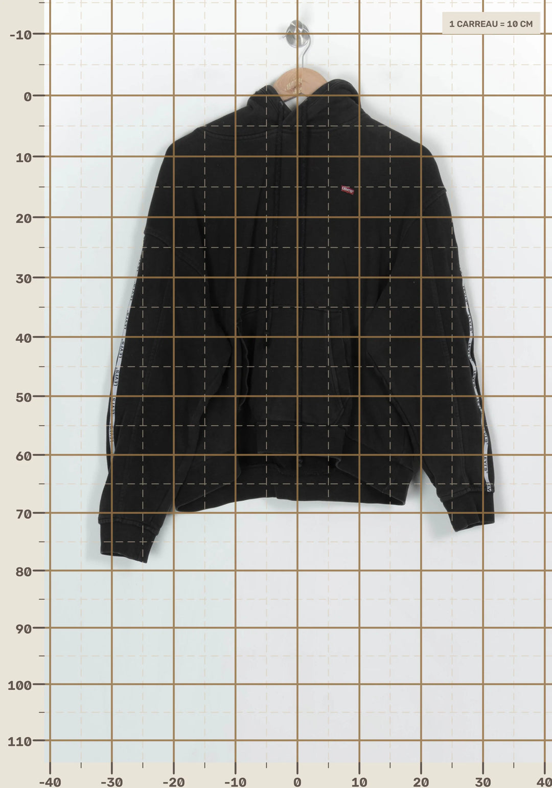 Sweat à Capuche Noir - Taille L/40 de la marque Levi&
