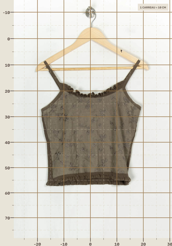 Débardeur Kaki - Taille S/36 de la marque La Fée Maraboutée | PARAD120975 - Vendu par Paradigme - Image 4