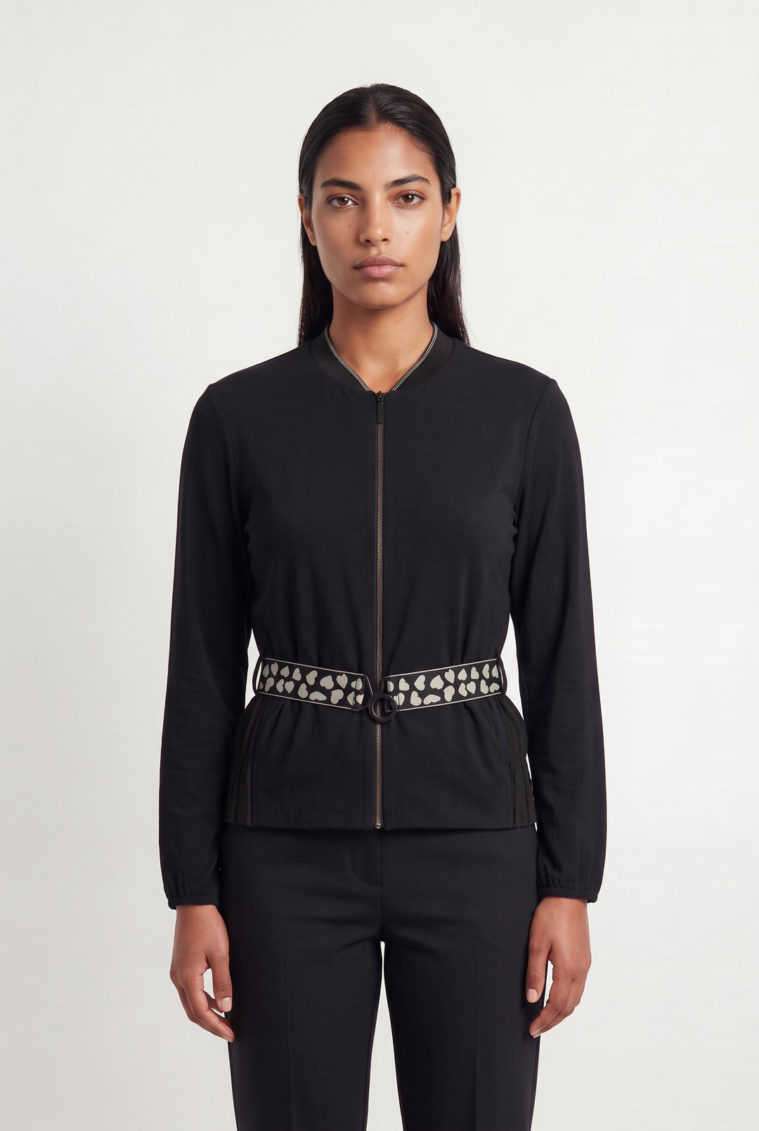 Veste Noire et Beige - Taille L/40 de la marque Indies | PARAD120983 - Vendu par Paradigme - Image 1