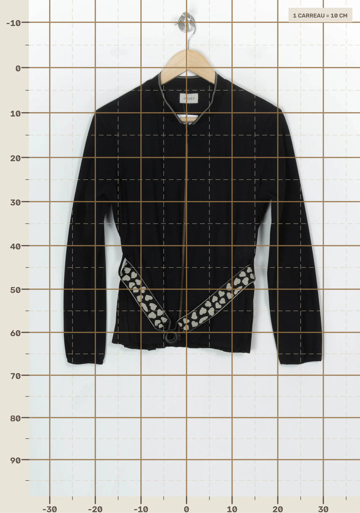 Veste Noire et Beige - Taille L/40 de la marque Indies | PARAD120983 - Vendu par Paradigme - Image 4