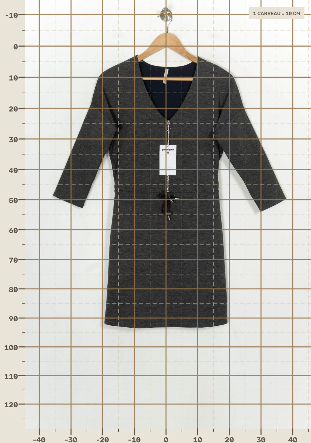 Robe Courte Grise - Taille XS/34 de la marque I.Code | PARAD120985 - Vendu par Paradigme - Image 4