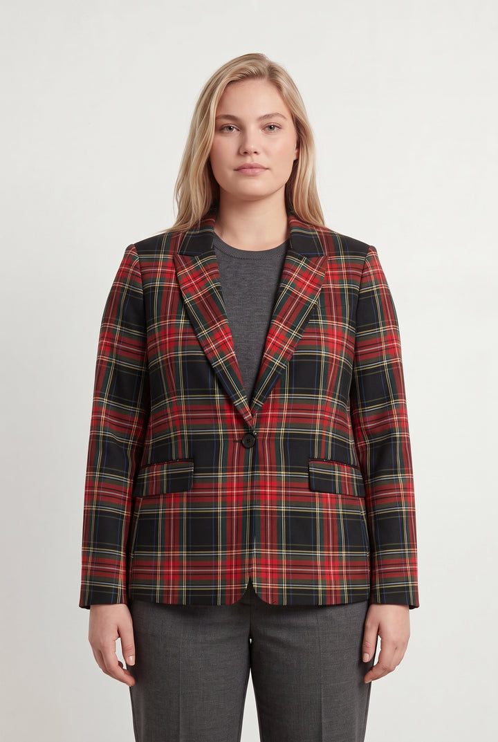 Blazer Rouge et Noir - Taille XL/42 de la marque Caroll | PARAD120996 - Vendu par Paradigme - Image 1