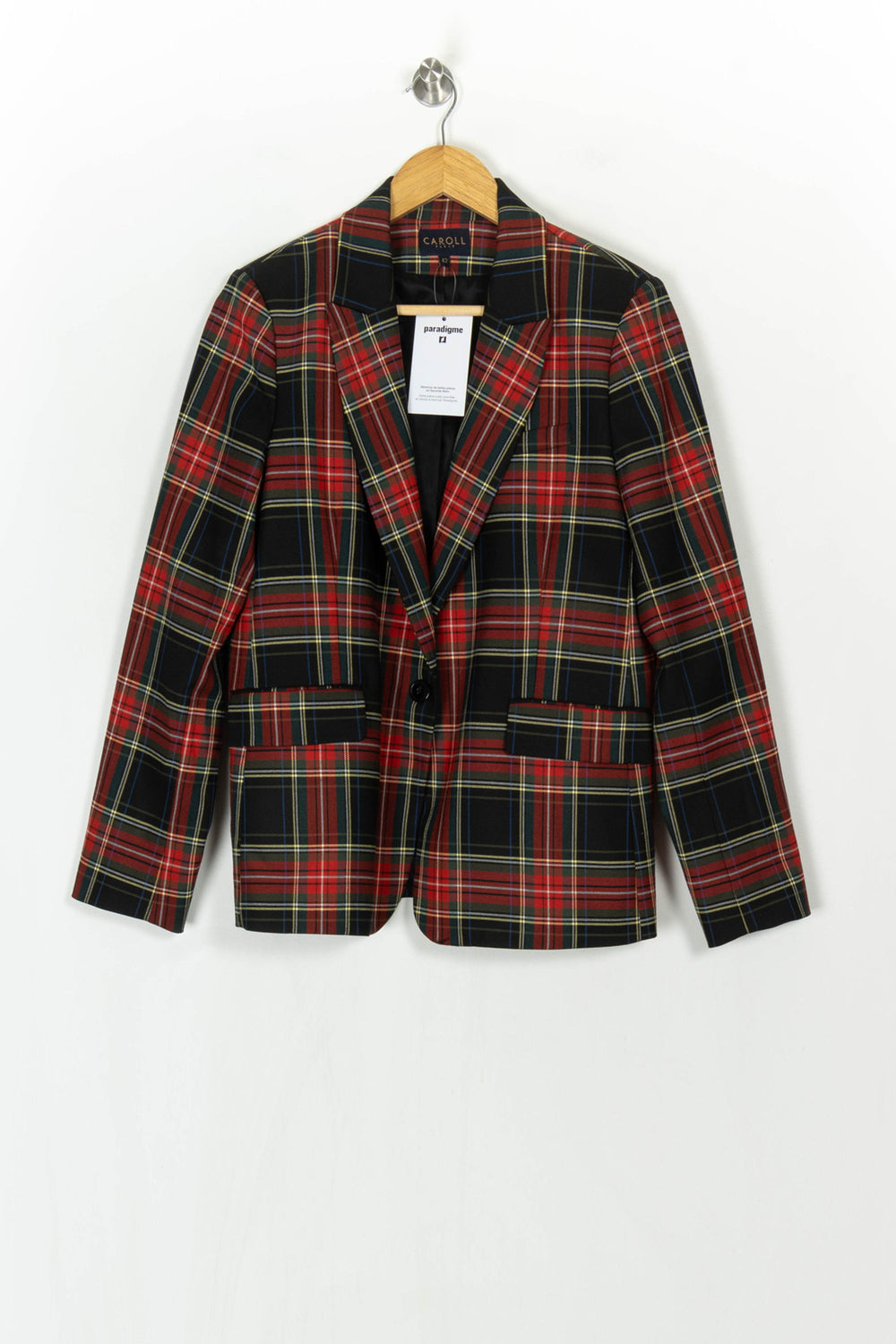 Blazer Rouge et Noir - Taille XL/42 de la marque Caroll | PARAD120996 - Vendu par Paradigme - Image 2