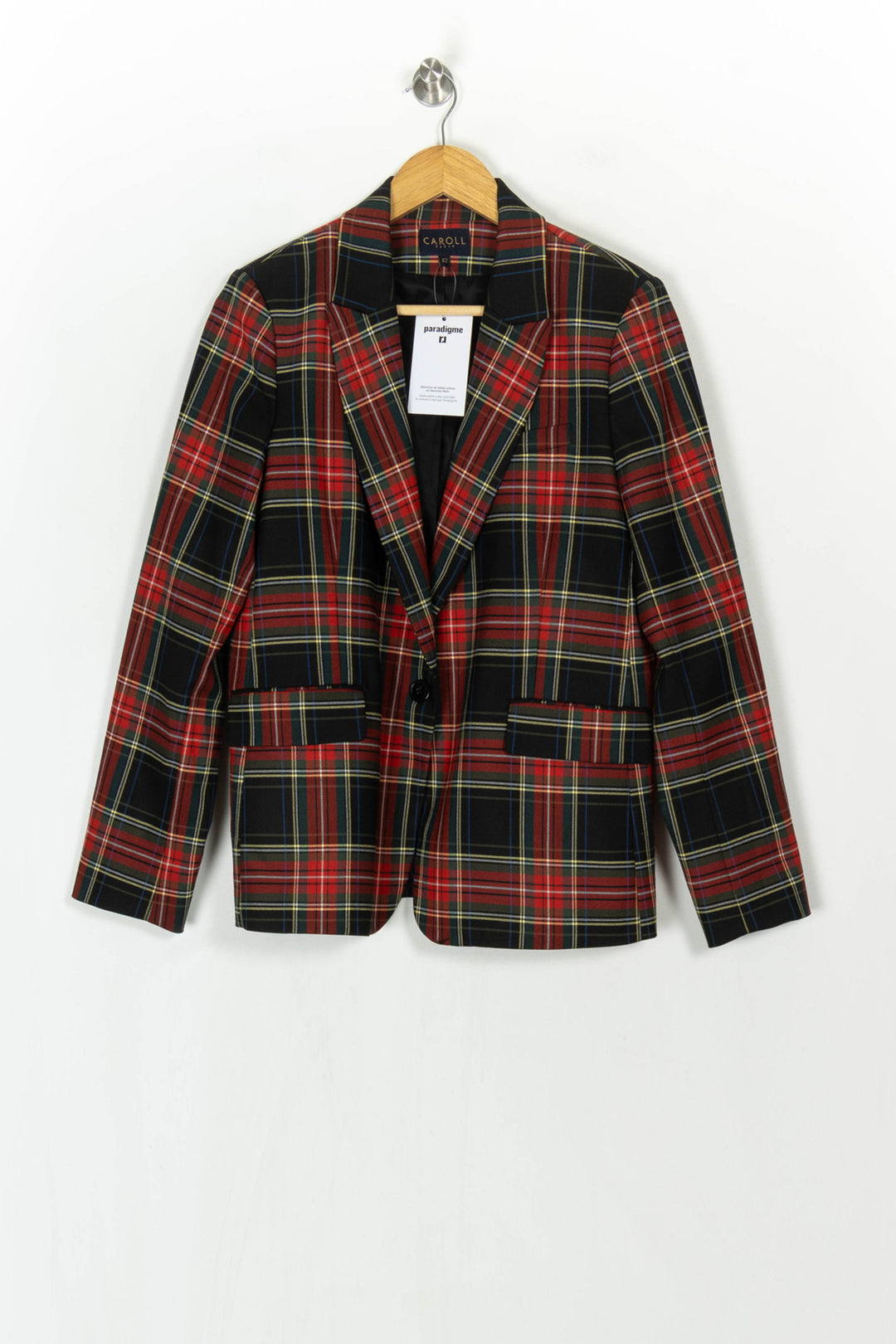 Blazer Rouge et Noir - Taille XL/42 de la marque Caroll | PARAD120996 - Vendu par Paradigme - Image 2