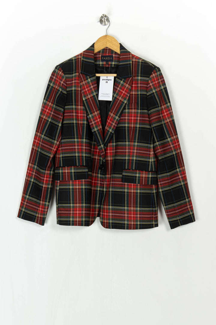 Blazer Rouge et Noir - Taille XL/42 de la marque Caroll | PARAD120996 - Vendu par Paradigme - Image 2
