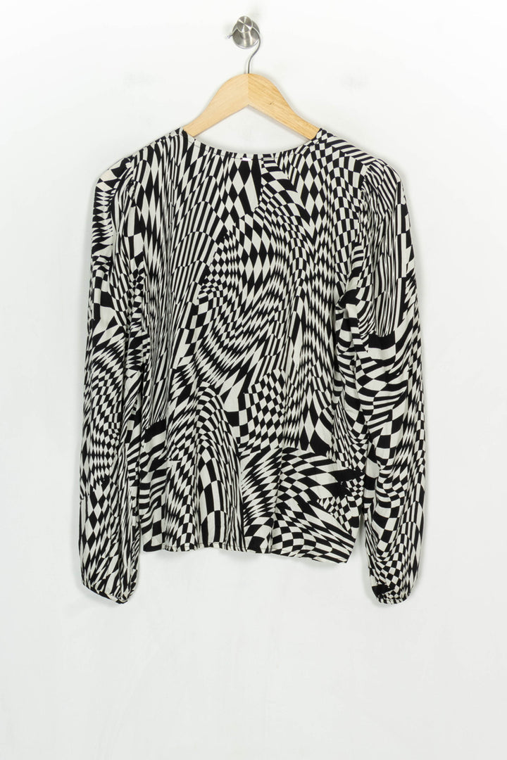 Blouse Noire et Blanche - Taille M/38 de la marque IKKS | PARAD120997 - Vendu par Paradigme - Image 5