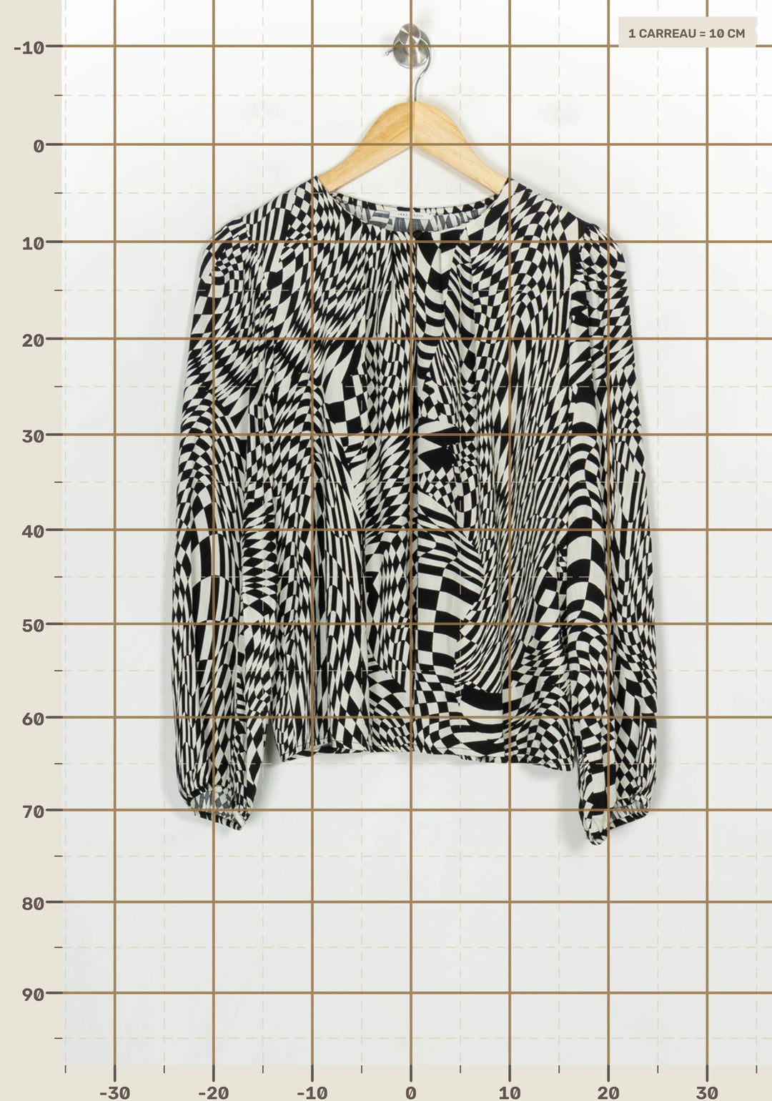Blouse Noire et Blanche - Taille M/38 de la marque IKKS | PARAD120997 - Vendu par Paradigme - Image 4