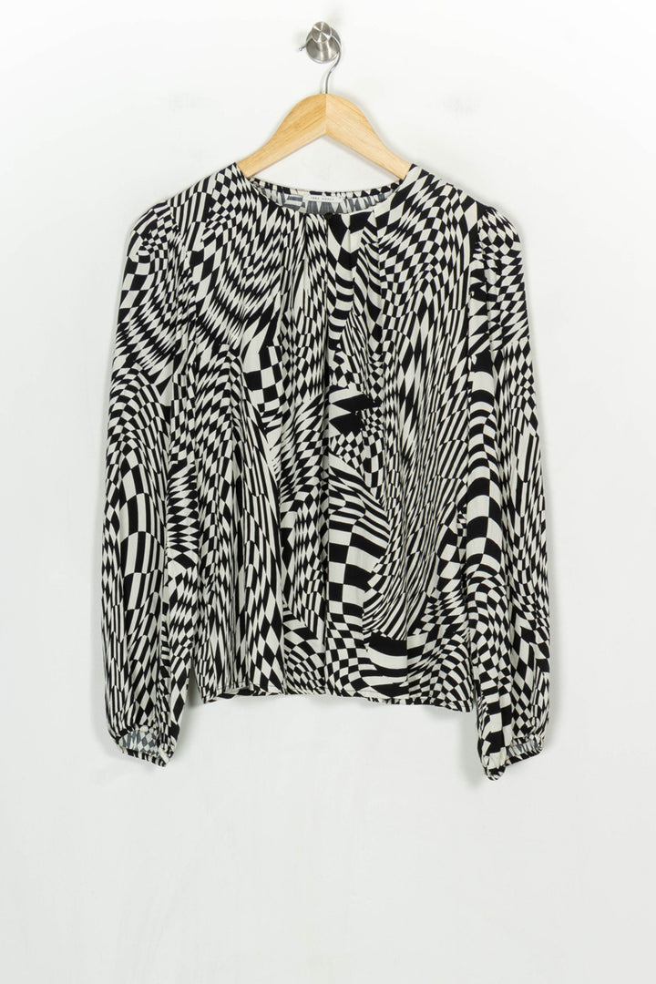 Blouse Noire et Blanche - Taille M/38 de la marque IKKS | PARAD120997 - Vendu par Paradigme - Image 2