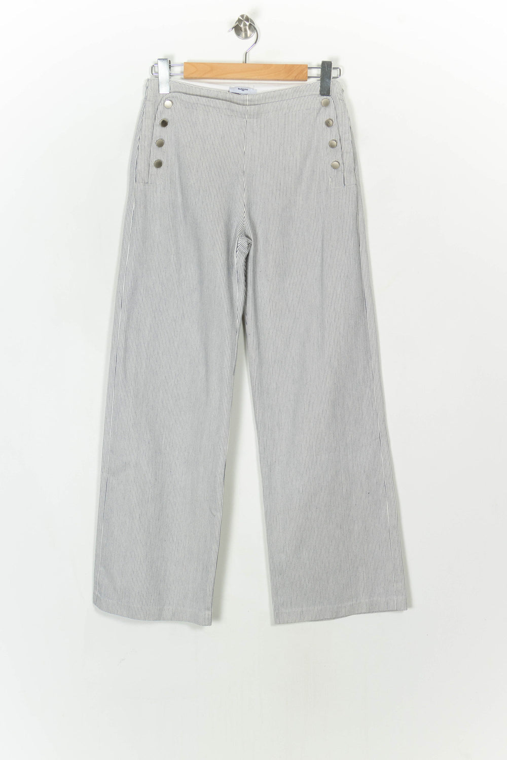 Pantalon Rayé Blanc et Gris - Taille S/36 de la marque Suncoo | PARAD121001 - Vendu par Paradigme - Image 2