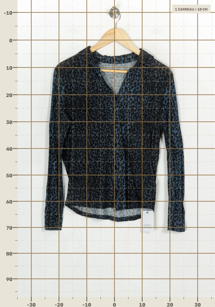 Chemise Bleu et Noir - Taille S/36 de la marque Majestic Filatures | PARAD121006 - Vendu par Paradigme - Image 4