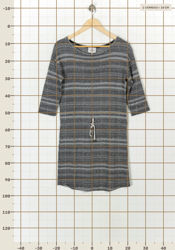 Robe Droite Grise - Taille S/36 de la marque Sézane | PARAD121015 - Vendu par Paradigme - Image 4