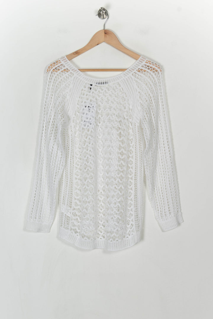 Pull Blanc - Taille S/36 de la marque IKKS | PARAD121016 - Vendu par Paradigme - Image 5