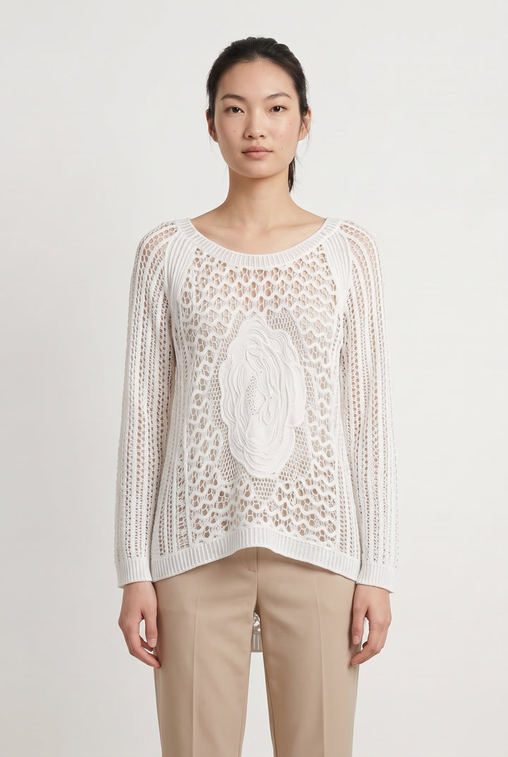 Pull Blanc - Taille S/36 de la marque IKKS | PARAD121016 - Vendu par Paradigme - Image 1
