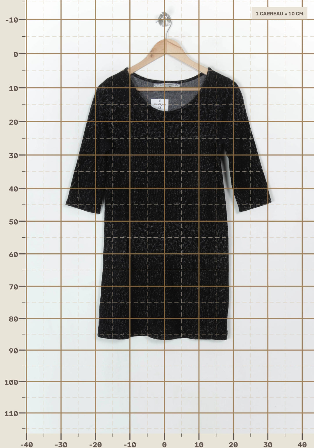 Robe Noire - Taille S/36 de la marque La Fée Maraboutée | PARAD121017 - Vendu par Paradigme - Image 4