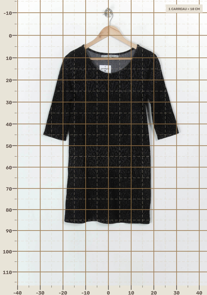 Robe Noire - Taille S/36 de la marque La Fée Maraboutée | PARAD121017 - Vendu par Paradigme - Image 4
