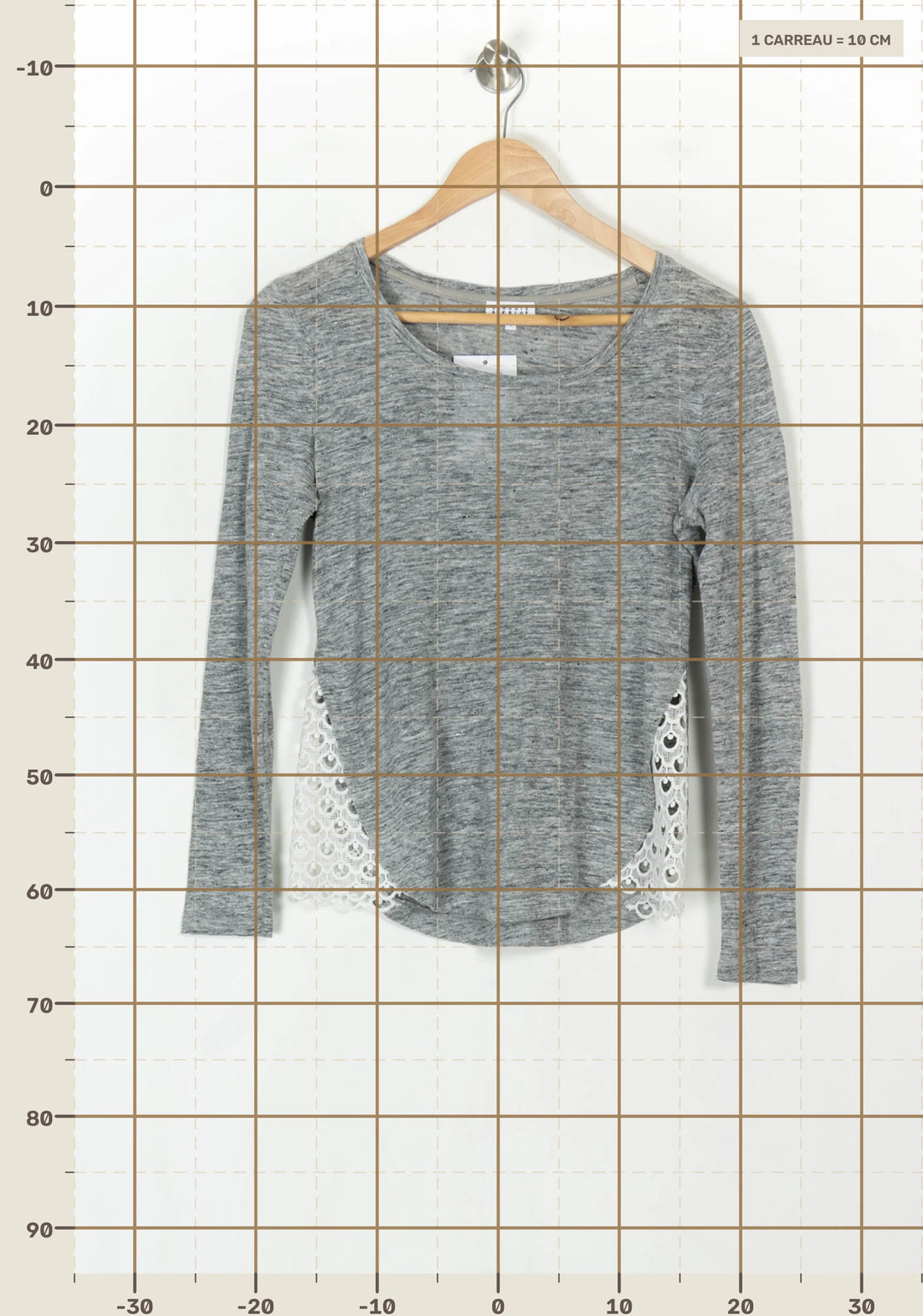 Pull Gris et Blanc - Taille S/36 de la marque Claudie Pierlot | PARAD121018 - Vendu par Paradigme - Image 4