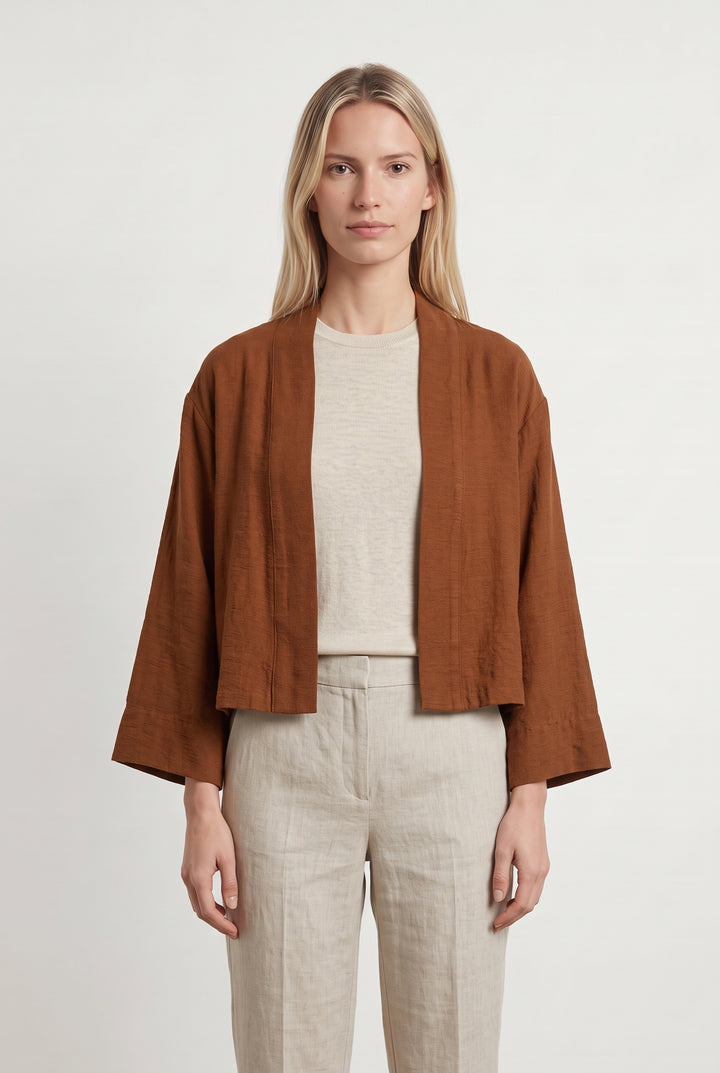Veste Marron - Taille M/38 de la marque La Fée Maraboutée | PARAD121019 - Vendu par Paradigme - Image 1