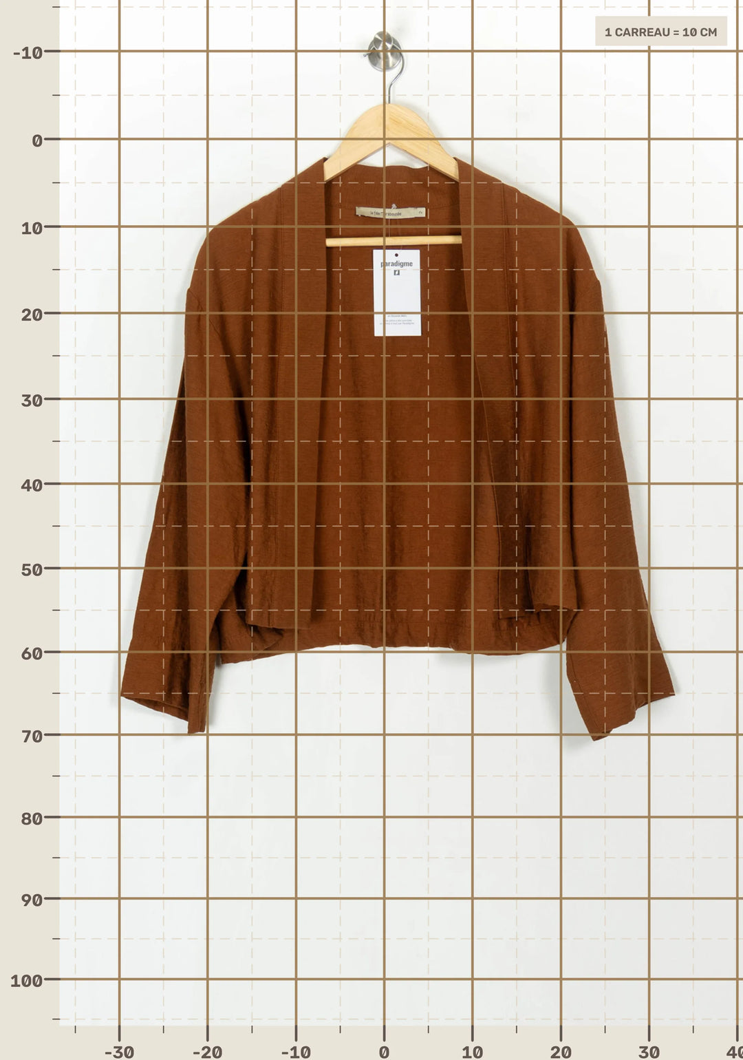 Veste Marron - Taille M/38 de la marque La Fée Maraboutée | PARAD121019 - Vendu par Paradigme - Image 4