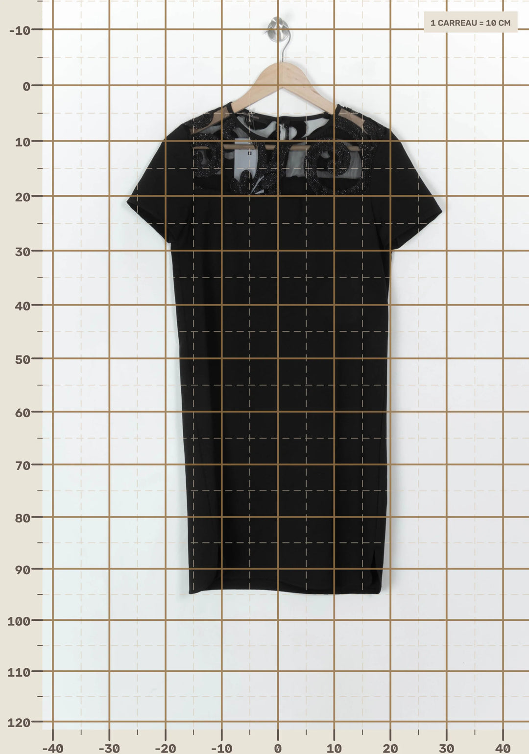 Robe Courte Noire - Taille S/36 de la marque La Fée Maraboutée | PARAD121021 - Vendu par Paradigme - Image 4