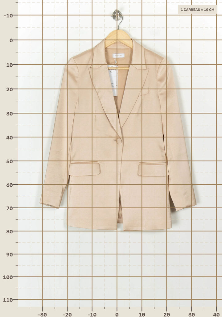 Blazer Beige - Taille XS/34 de la marque Kookai | PARAD121023 - Vendu par Paradigme - Image 4