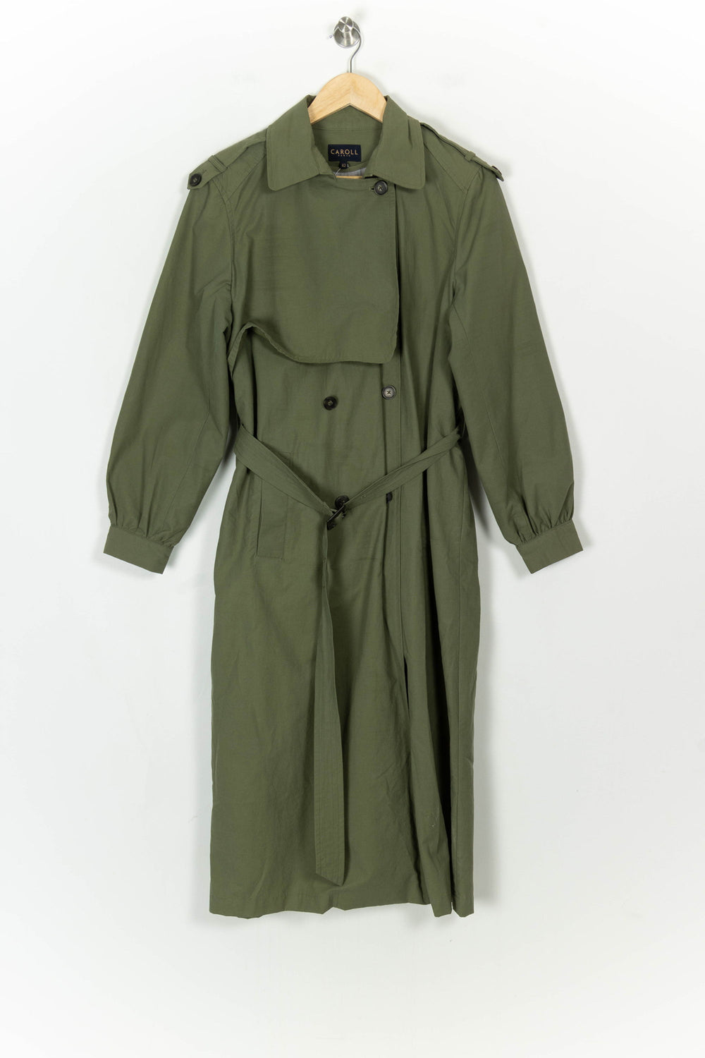 Trench Vert - Taille XL/42 de la marque Caroll | PARAD121030 - Vendu par Paradigme - Image 2