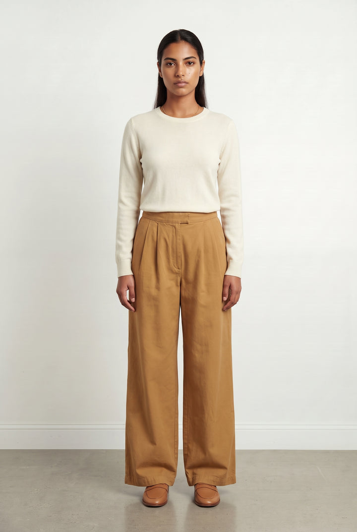 Pantalon Large Marron - Taille L/40 de la marque Sessùn | PARAD121032 - Vendu par Paradigme - Image 1