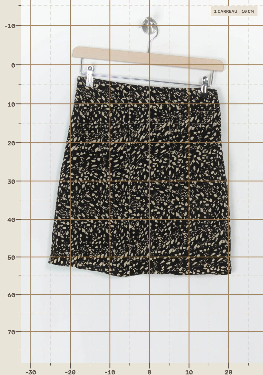 Jupe Courte Noire et Beige - Taille L/40 de la marque ba&amp;sh | PARAD121038 - Vendu par Paradigme - Image 4