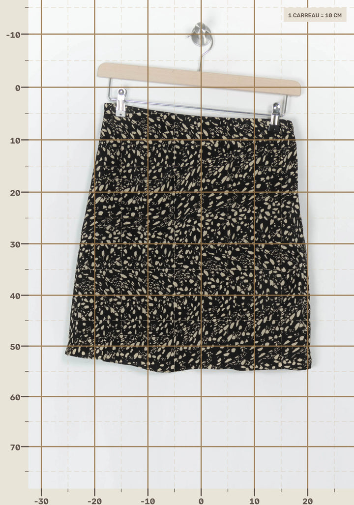 Jupe Courte Noire et Beige - Taille L/40 de la marque ba&amp;sh | PARAD121038 - Vendu par Paradigme - Image 4